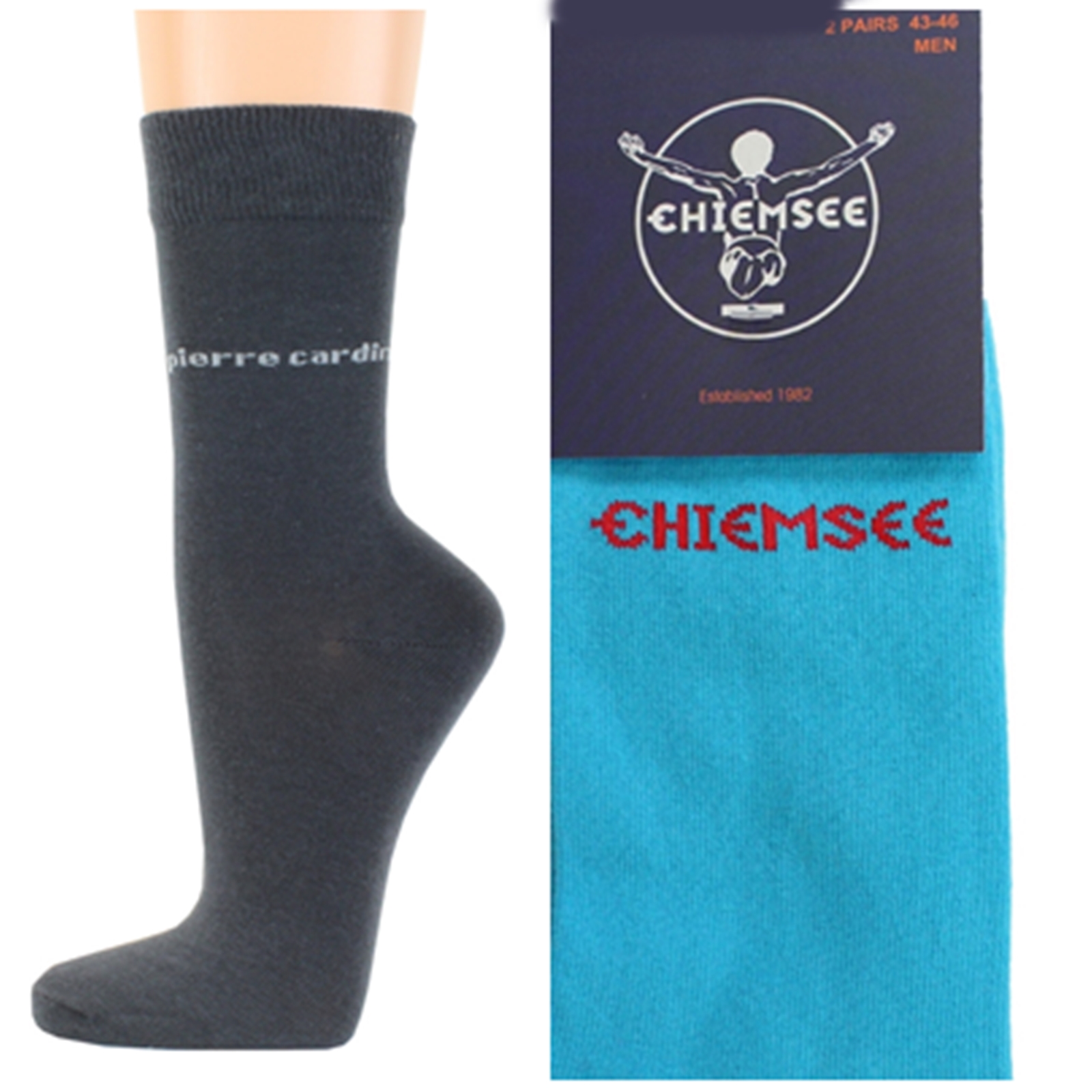 Calcetines de hombre Pierre Cardin Chiemsee 4 pares de calcetines de negocios de colores talla 39 42 43 46 - Imagen 14 de 24