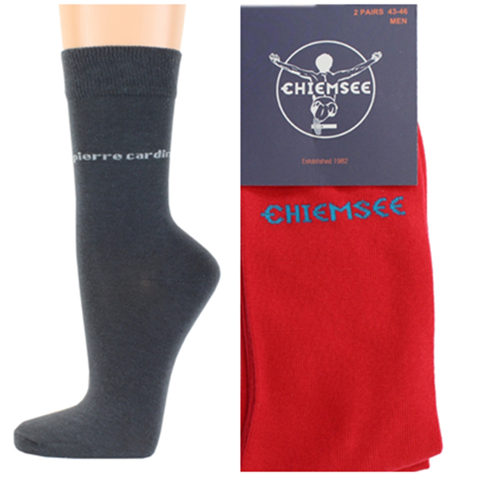 Calcetines de hombre Pierre Cardin Chiemsee 4 pares de calcetines de negocios de colores talla 39 42 43 46 - Imagen 13 de 24