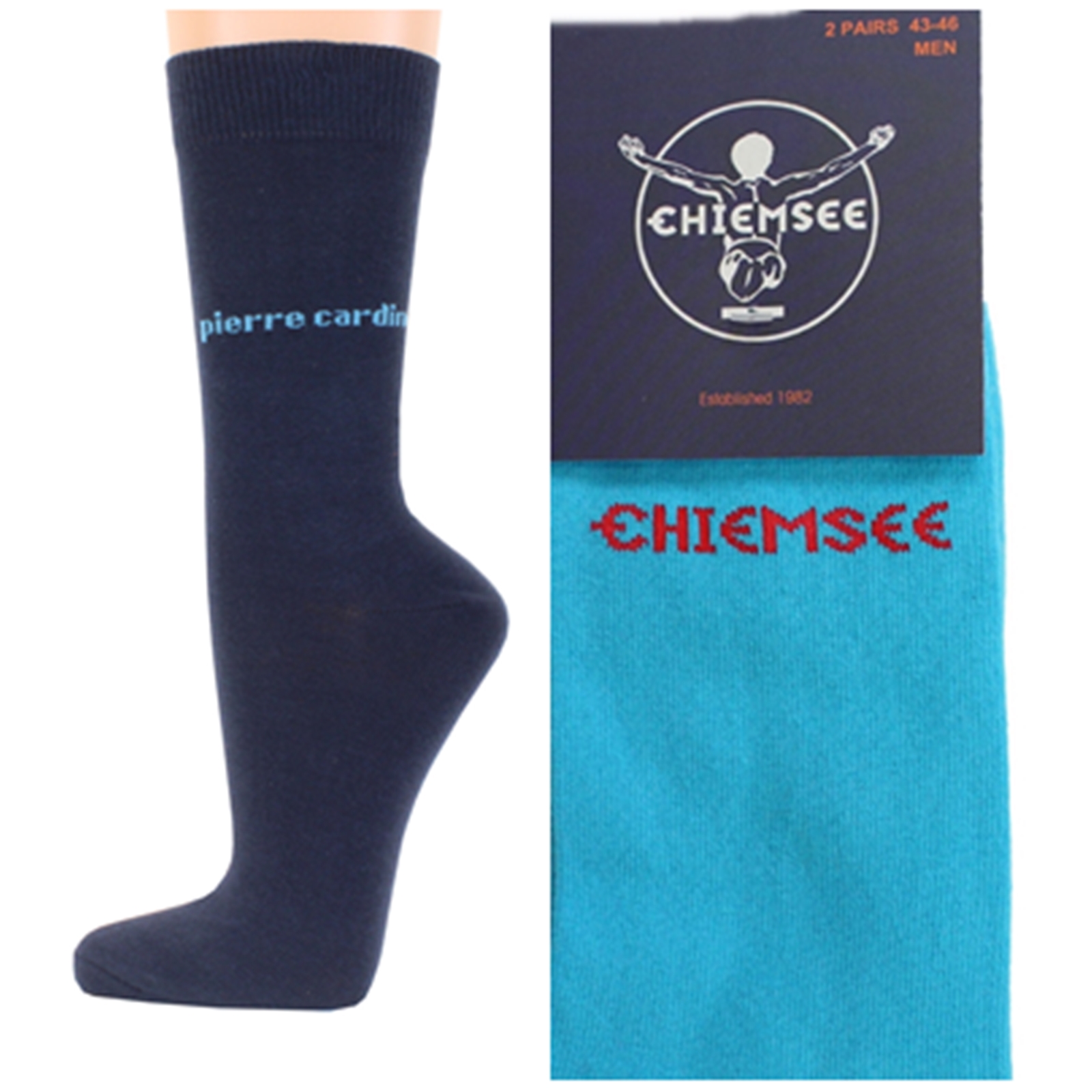 Calcetines de hombre Pierre Cardin Chiemsee 4 pares de calcetines de negocios de colores talla 39 42 43 46 - Imagen 20 de 24