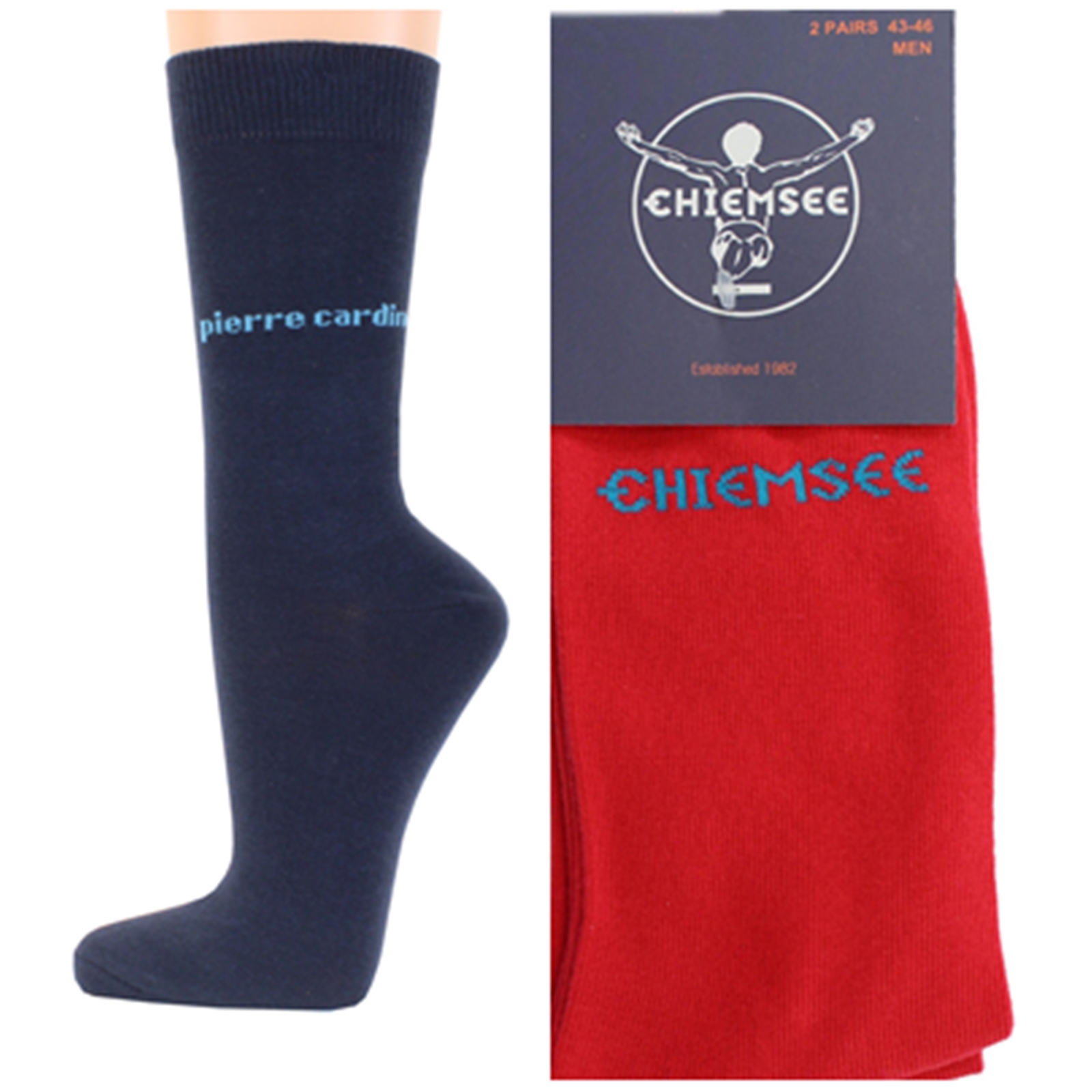 Calcetines de hombre Pierre Cardin Chiemsee 4 pares de calcetines de negocios de colores talla 39 42 43 46 - Imagen 19 de 24