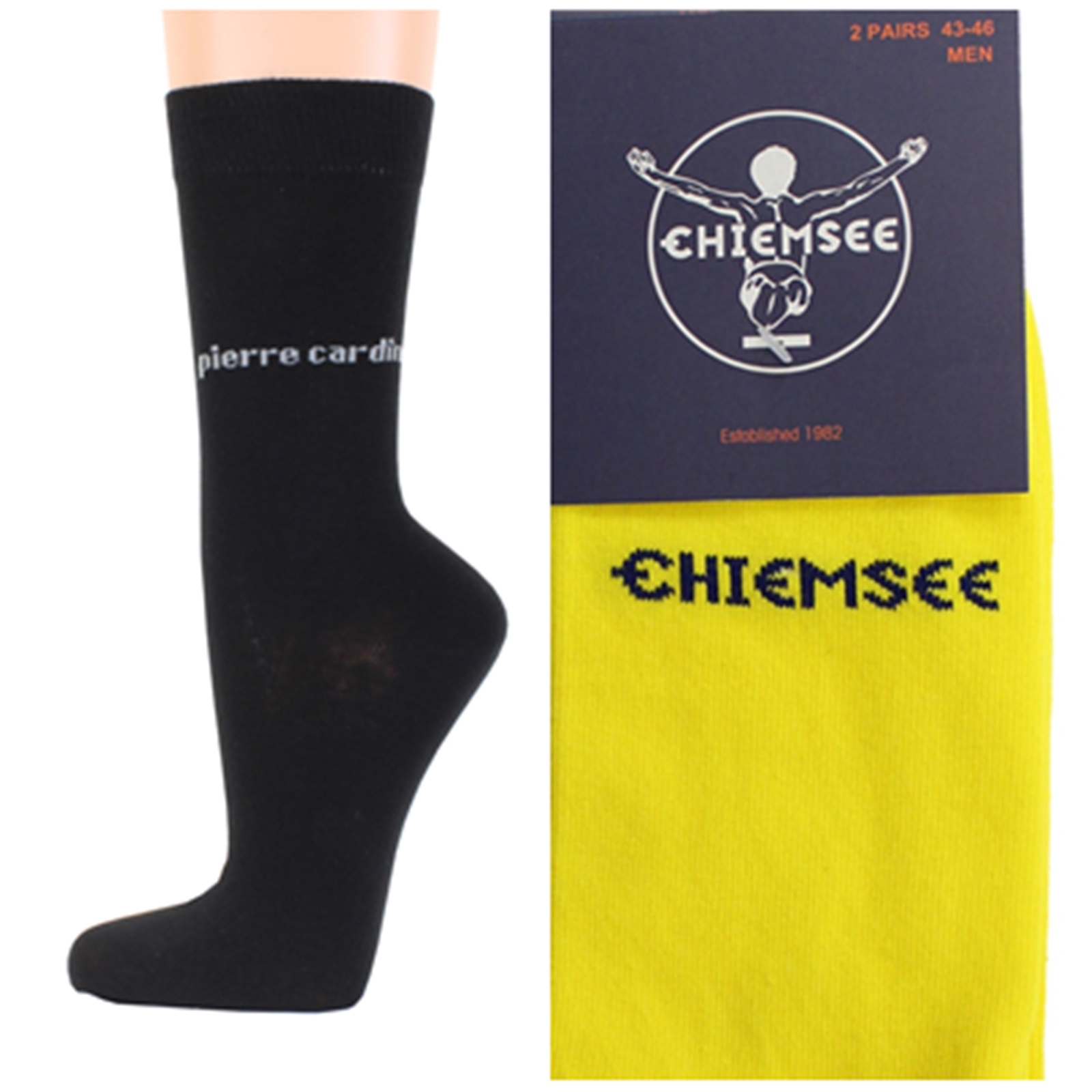 Calcetines de hombre Pierre Cardin Chiemsee 4 pares de calcetines de negocios de colores talla 39 42 43 46 - Imagen 3 de 24