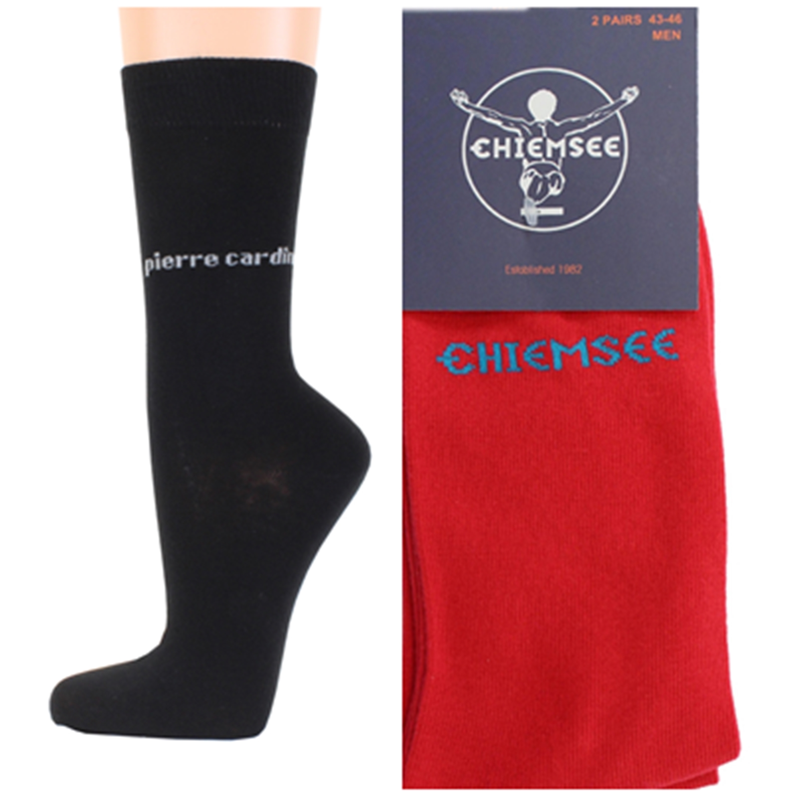 Calcetines de hombre Pierre Cardin Chiemsee 4 pares de calcetines de negocios de colores talla 39 42 43 46 - Imagen 1 de 24