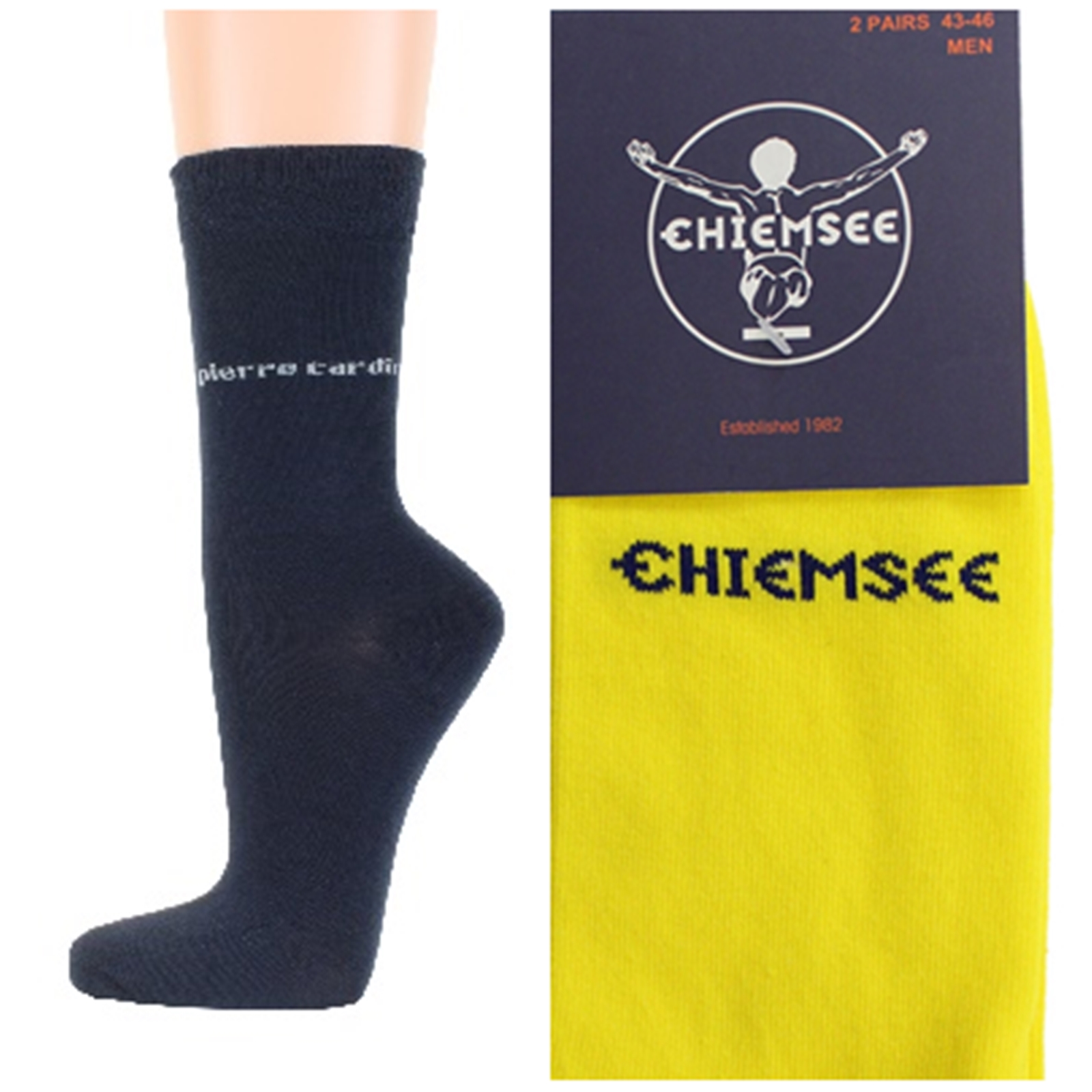 Calcetines de hombre Pierre Cardin Chiemsee 4 pares de calcetines de negocios de colores talla 39 42 43 46 - Imagen 9 de 24
