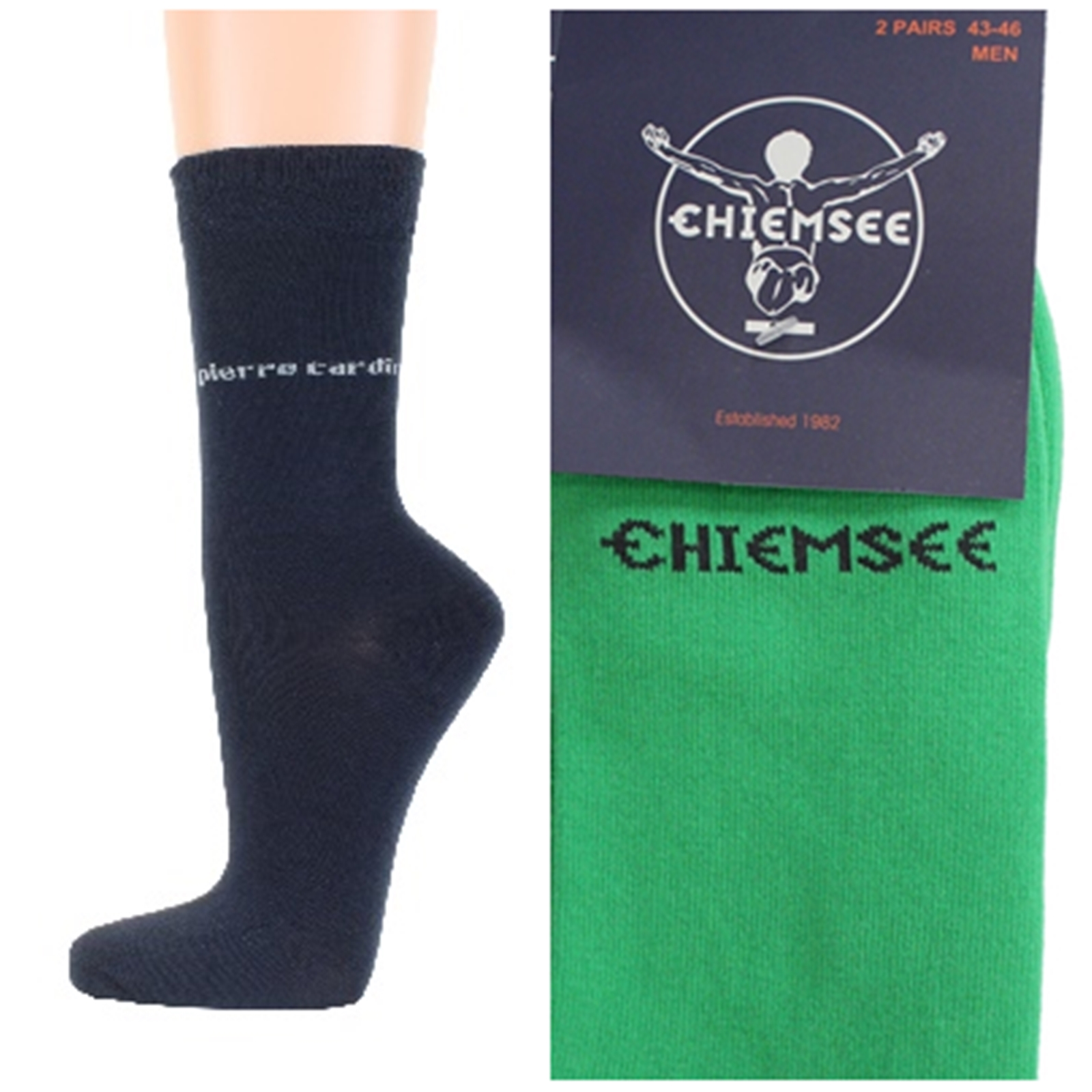 Calcetines de hombre Pierre Cardin Chiemsee 4 pares de calcetines de negocios de colores talla 39 42 43 46 - Imagen 6 de 24