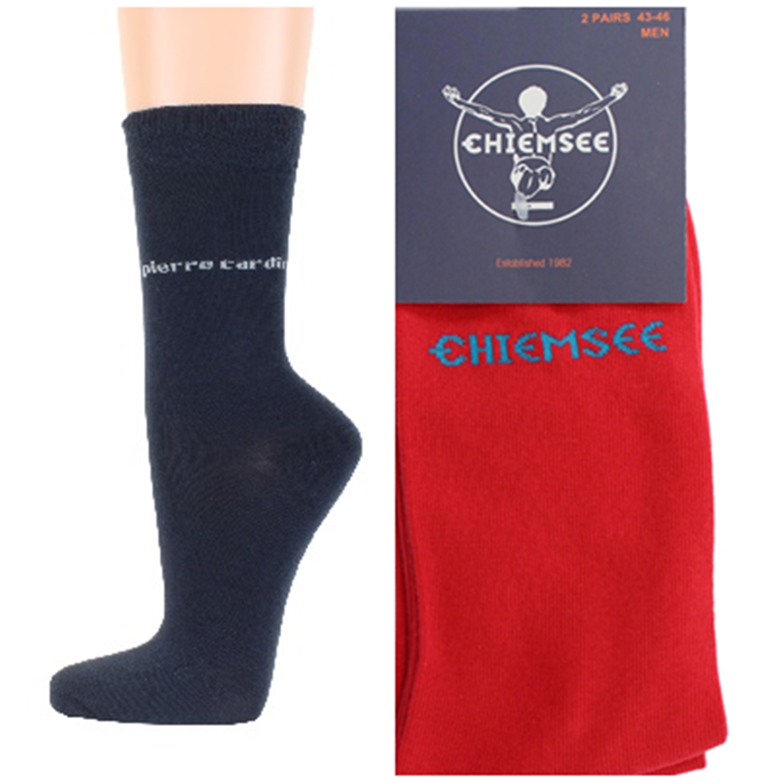 Calcetines de hombre Pierre Cardin Chiemsee 4 pares de calcetines de negocios de colores talla 39 42 43 46 - Imagen 11 de 24