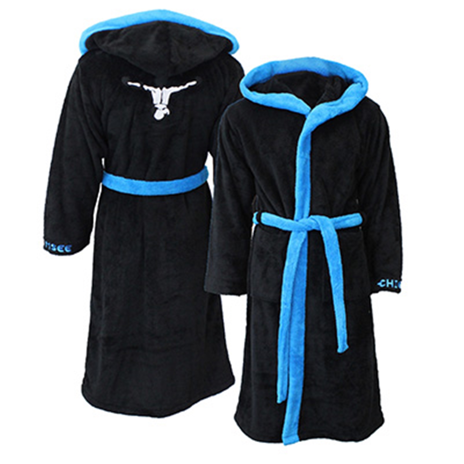 Herren Bademantel Aus Baumwolle - Leichter Morgenmantel, Extra Lang, Mit Gürtel